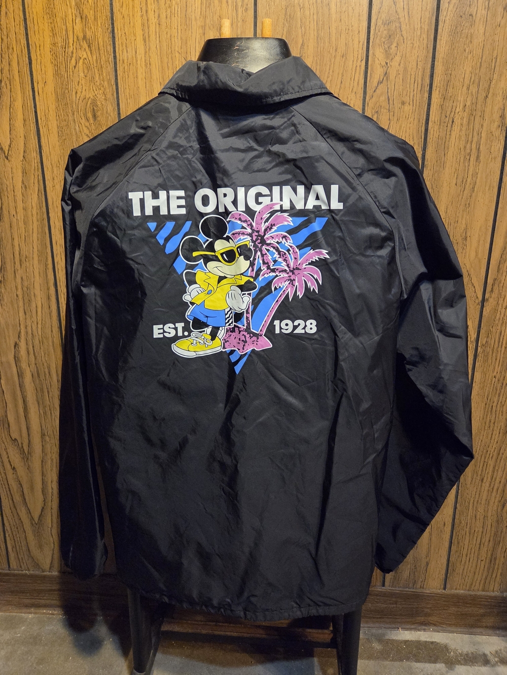 Vans Disney Black Windbreaker Nylon Jacket Mickey Mouse The Original Medium